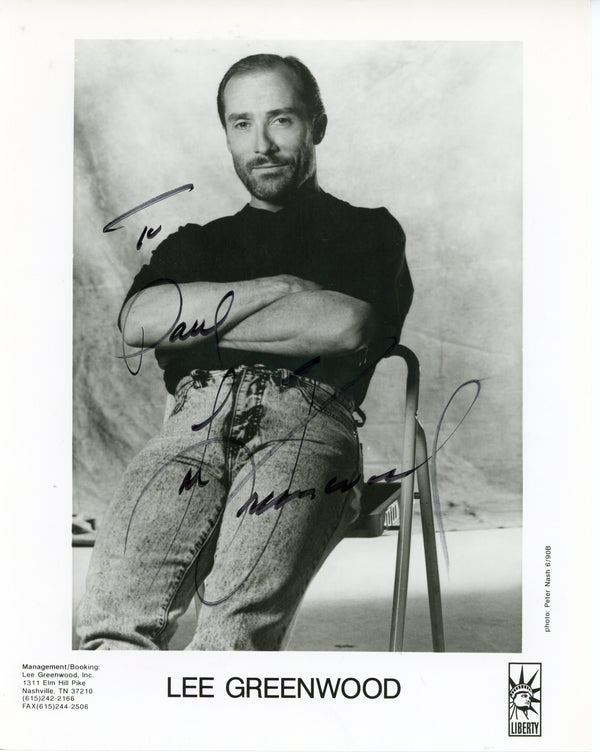 Lee Greenwood Autographed 8x10 Photo