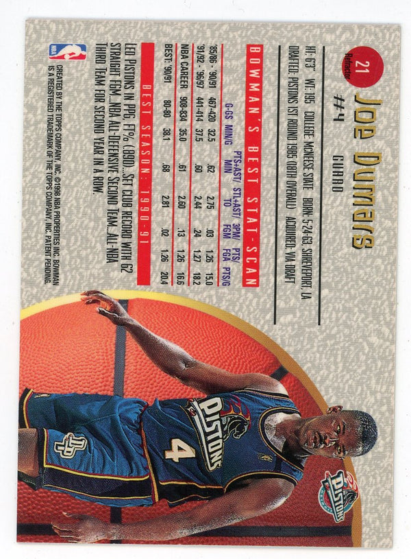 Joe Dumars 1998 Topps Bowmans Best Refractor #21