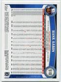 Hank Aaron 2011 Topps Photo Variation SP Card #510