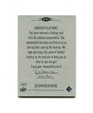 Bo Jackson 2011 Upper Deck Goodwin Champions #M-BJ Card
