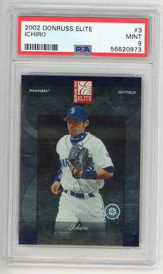 Ichiro 2002 Donruss Elite #3 PSA MT 9