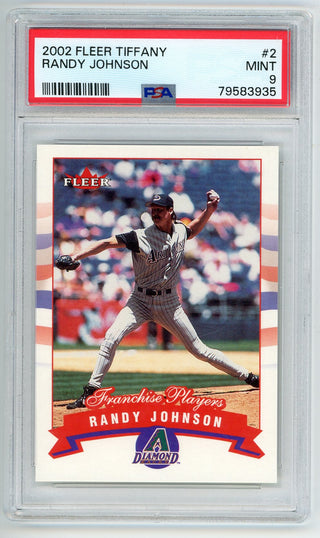 Randy Johnson 2002 Fleer Tiffany #2 PSA MT 9