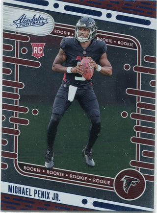 Michael Penix Jr. 2024 Panini Absolute Blue Parallel RC #108