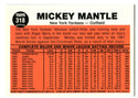 Mickey Mantle 1996 Topps Commemorative Set #318 Reprint Card