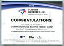 Vladimir Guerrero Jr 2022 Topps Commemorative Batting Helmet Card #BHVG