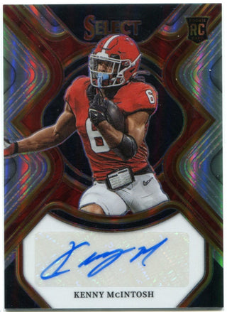 Kenny McIntosh 2023 Panini Select Draft Picks AUTO Prizm RC #RS-KMC