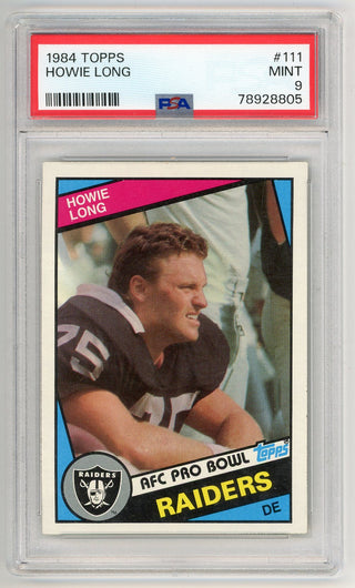 Howie Long 1984 Topps Card #111 PSA MT 9