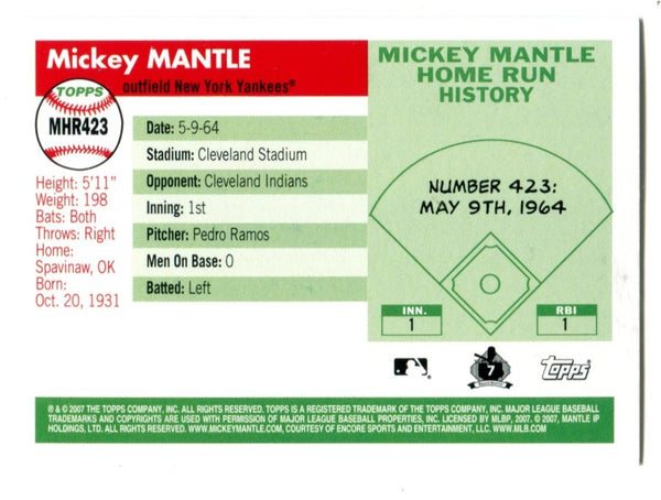 Mickey Mantle 2007 Topps #MHR423 Card