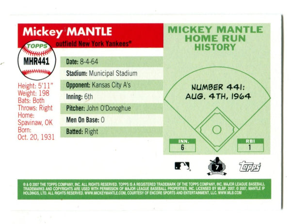 Mickey Mantle 2007 Topps #441 Card