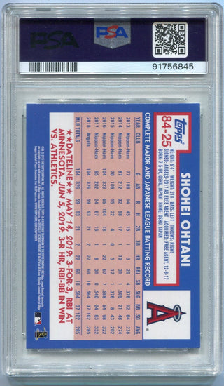 Shohei Ohtani 2019 Topps Update RC #84-25 PSA Graded 9