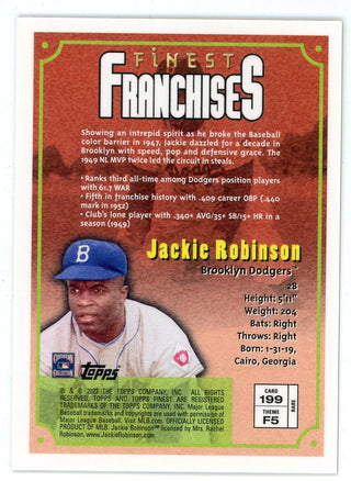 Jackie Robinson 2023 Topps Finest Franchises #199
