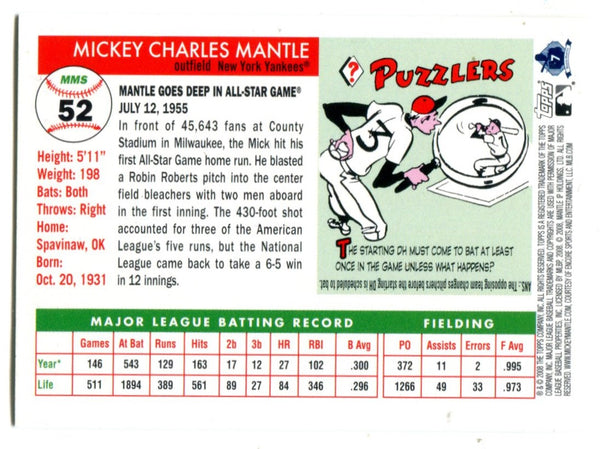 Mickey Mantle 2007 Topps #52 Card