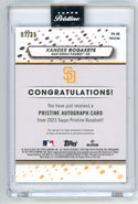 Xander Bogaerts 2023 Topps Pristine Autographed Card #PA-XB