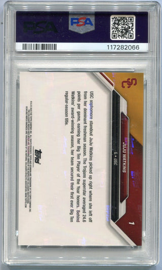 JuJu Watkins 2025 Bowman U Now March Madness Card #1 PSA Graded 10