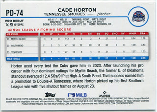 Cade Horton 2024 Topps Pro Debut RC #PD-74