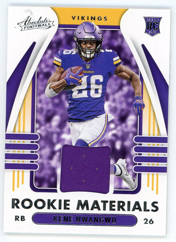 Kene Nwangwu 2021 Panini Absolute Rookie Patch Relic Card #ARM-KNW