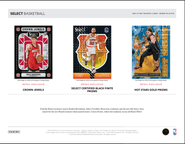 2024-25 Panini Select Basketball Hobby Blaster Box (Exclusive Green & Red Mojo Prizms)