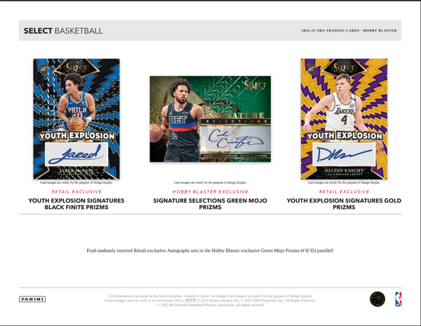 2024-25 Panini Select Basketball Hobby Blaster Box (Exclusive Green & Red Mojo Prizms)