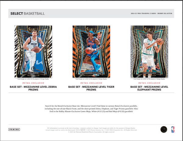 2024-25 Panini Select Basketball Hobby Blaster Box (Exclusive Green & Red Mojo Prizms)