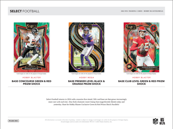 2024 Panini Select Hobby Mega Box (Mega Exclusive Black&Orange Prizm Shock Die Cuts)