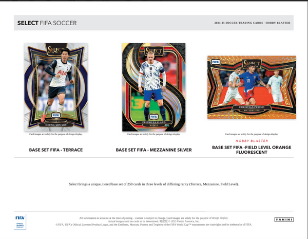 2024-25 Panini Select FIFA Soccer Hobby Blaster Box (Exclusive Ice & Orange Fluorescent)
