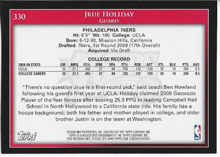 Jrue Holiday 2009 Topps Rookie Card #330