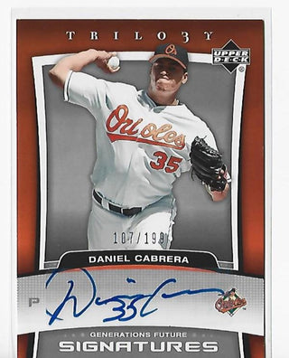 Daniel Cabrera 2005 Upper Deck Trilogy #FU-DC Autograph Card
