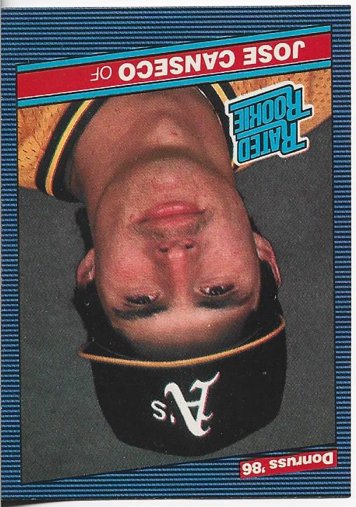 Jose Canseco 1986 Leaf Donruss Rookie Card #39