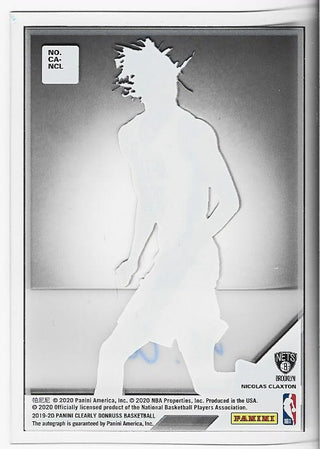 Nicolas Claxton 2020 Panini Clearly Donruss Autographed Rookie Card #CA-NCL