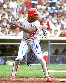 Vince Coleman Autographed / Signed Hitting 8x10 Photo