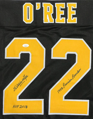 Willie O'Ree "HOF 2018 Barrier Breaker 58" Autographed Boston Bruins Jersey (JSA)