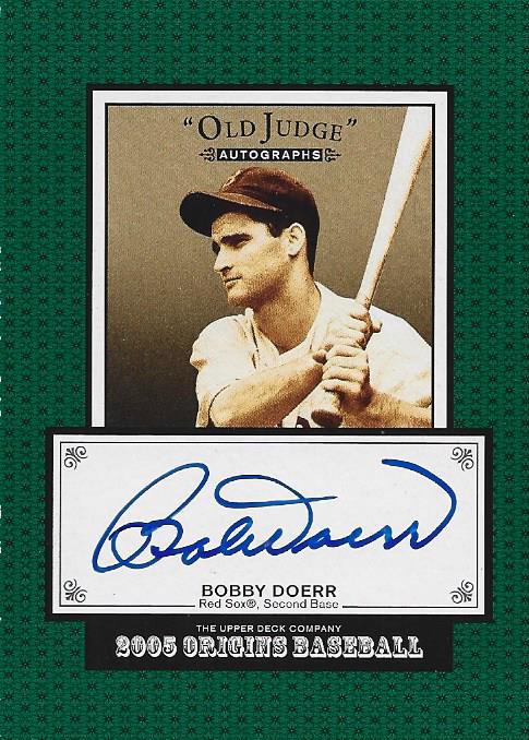 Bobby Doerr 2005 Autographed Upper Deck Card