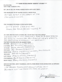 Johnny Sturm Autographed Hand Filled Out Survey Page (JSA)
