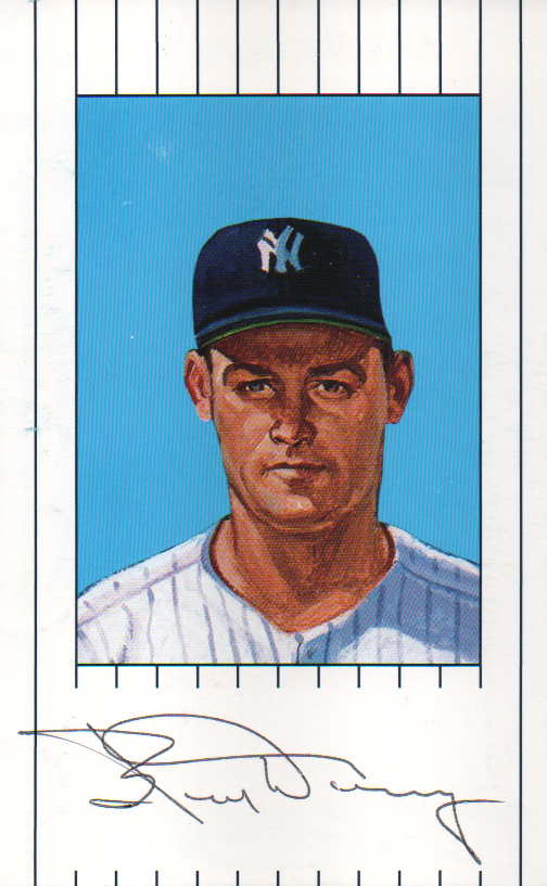 Bud Daley Autographed 1961 New York Yankees Ron Lewis Card