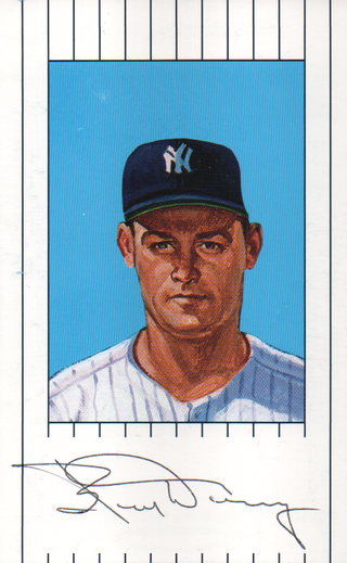 Bud Daley Autographed 1961 New York Yankees Ron Lewis Card