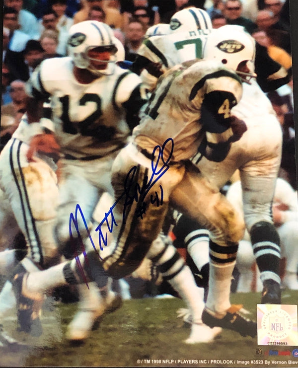 Matt Snell Autographed 8x10 Football Photo