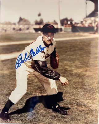 Bob Feller Autographed Cleveland Indians 8x10 Photo