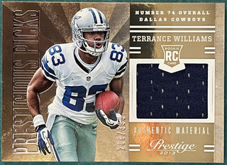 Terrance Williams 2013 Panini Prestige Authentic Material Card