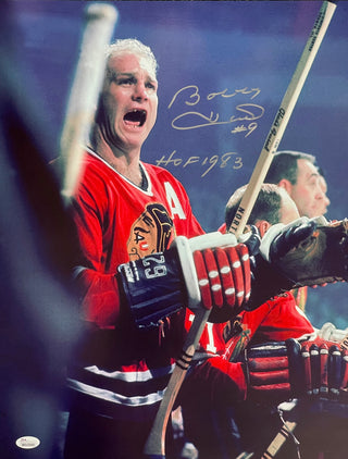 Bobby Hull Autographed 16x20 Hockey Photo (JSA)