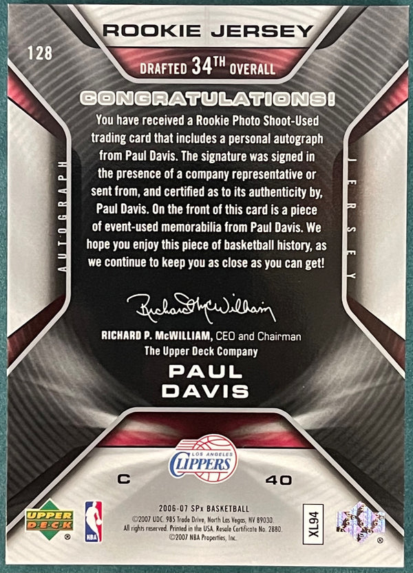 Samuel Dalembert 2006-07 Upper Deck SPx Authentic Jersey Card