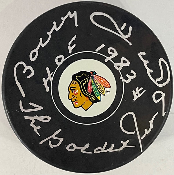 Bobby Hull Autographed Chicago Blackhawks Official Puck (JSA)
