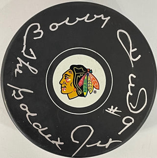 Bobby Hull Autographed Official Chicago Blackhawks Puck (JSA)