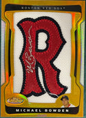 Michael Bowden Autographed 2009 Topps Finest Card 10/10