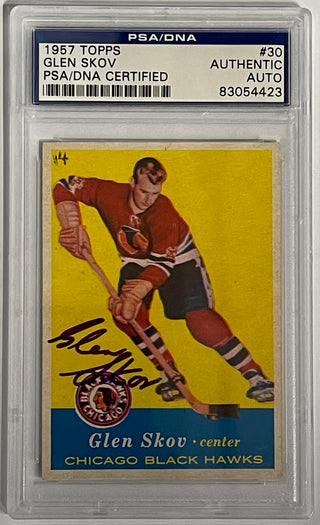 Glen Skov Autographed 1957-58 Topps Card #30 (PSA)