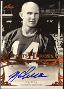 Y.A. Tittle Autographed 2013 Leaf Sports Hero Card