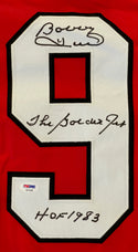 Bobby Hull Autographed Chicago Blackhawks Red XL Jersey (PSA)