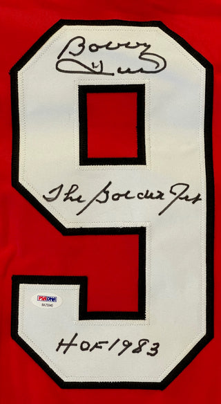 Bobby Hull Autographed Chicago Blackhawks Red XL Jersey (PSA)