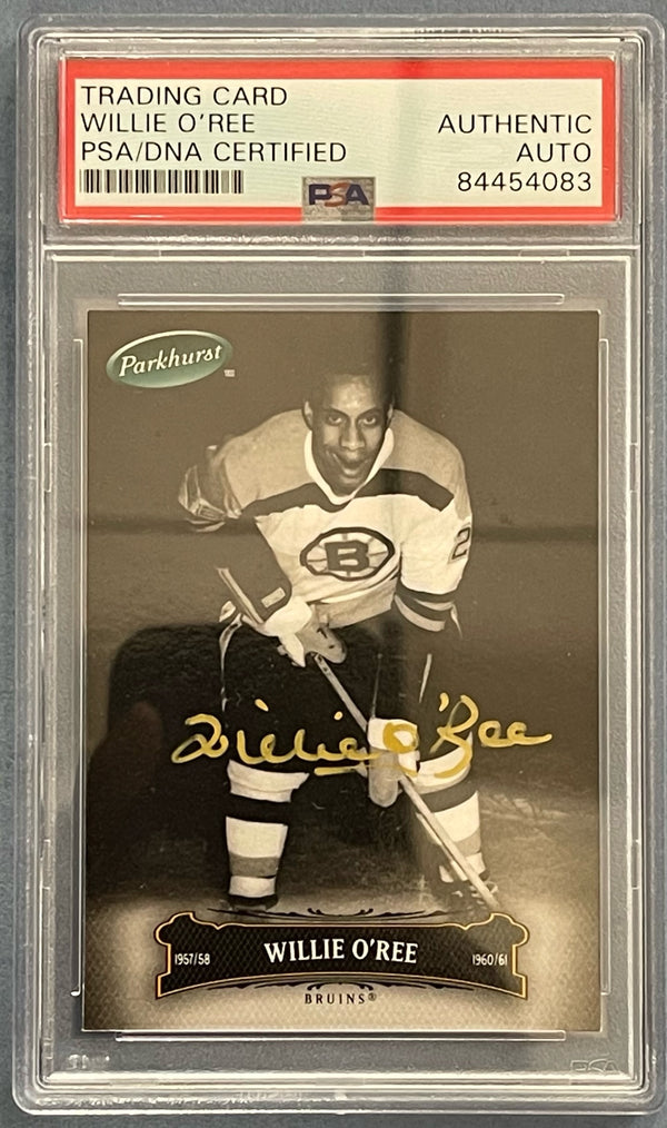 Willie O'Ree Autographed 2007 Parkhurst Card (PSA)