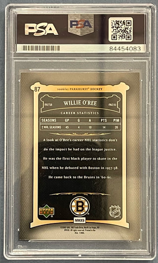 Willie O'Ree Autographed 2007 Parkhurst Card (PSA)