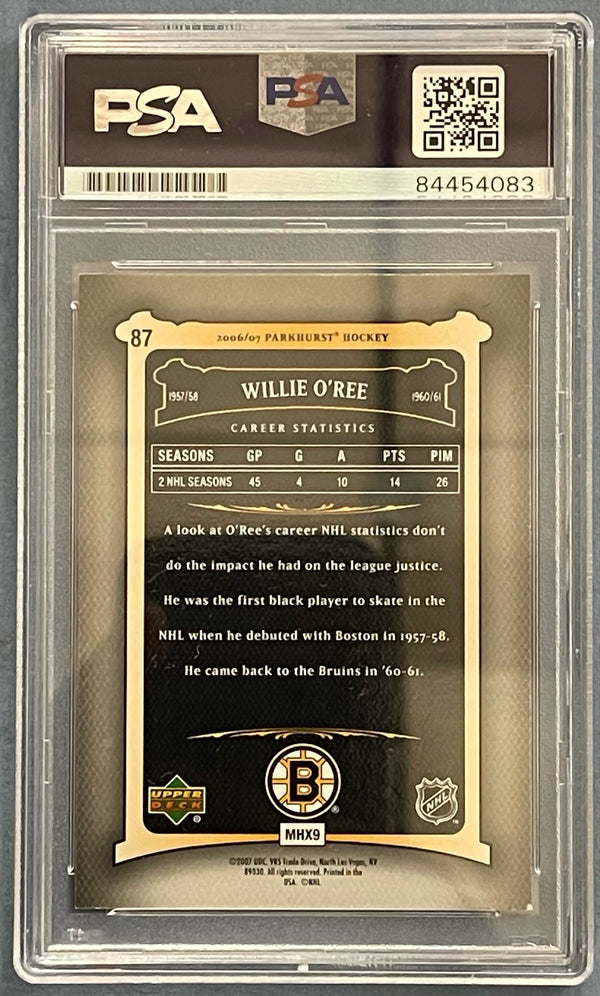 Willie O'Ree Autographed 2007 Parkhurst Card (PSA)